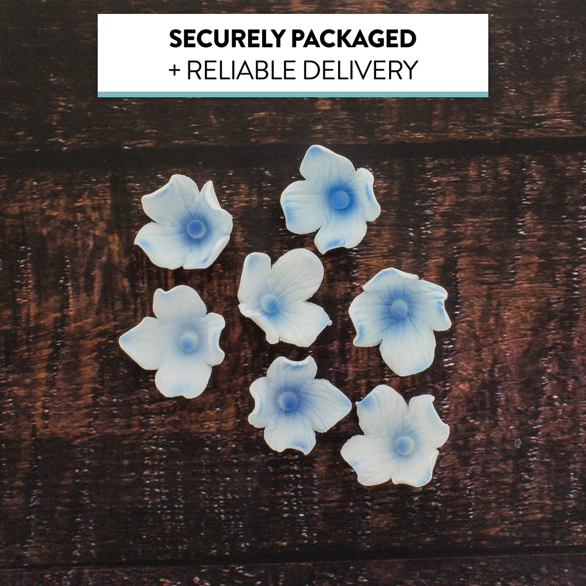Hydrangea Sugar Flower Cake Decorations by Global Sugar Art, Blue