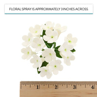 Stephanotis Spray Sugar Cake Flowers, by Global Sugar Art, White