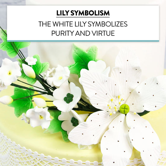 White Speckled Lily Spray, 1 Count