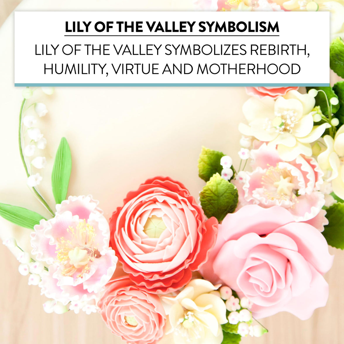 Lily of the Valley Sugar Cake Flowers, Filler Spray by Global Sugar Art, White, 5 Count