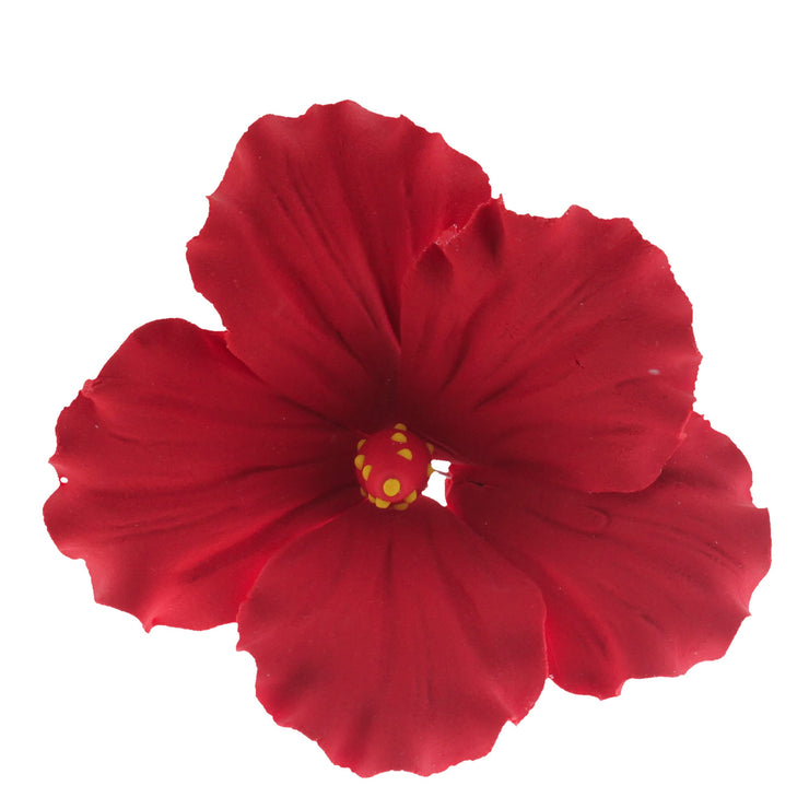 Hibiscus Sugar Cake Flowers, Red Tropical Sugar Flowers, by Global Sugar Art