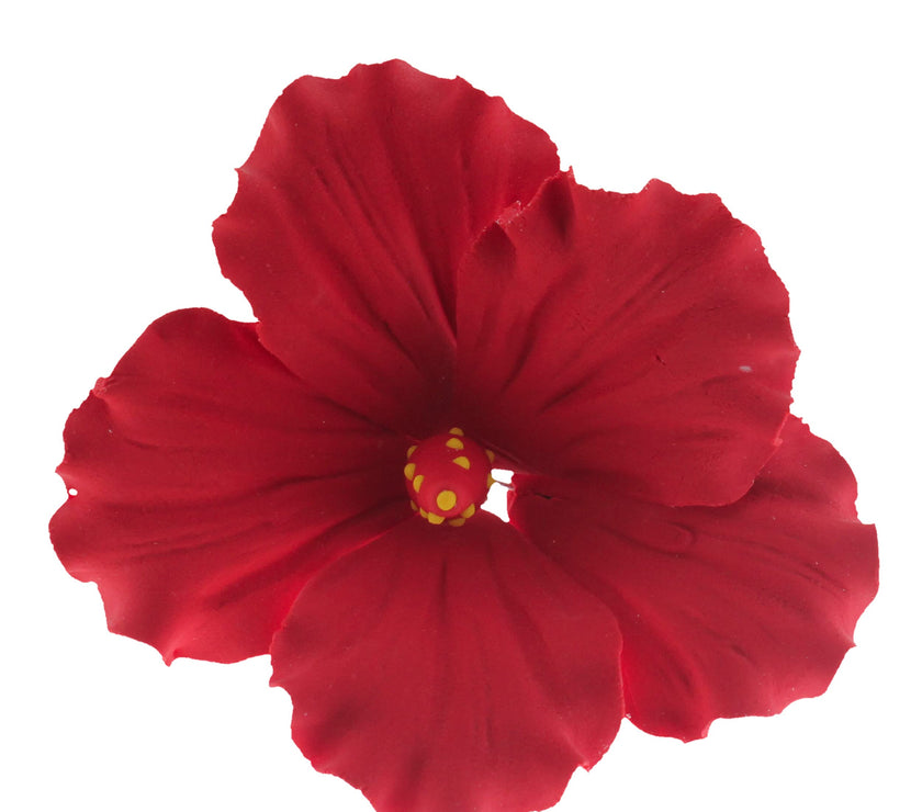 Hibiscus Sugar Cake Flowers, Red Tropical Sugar Flowers, by Global Sugar Art
