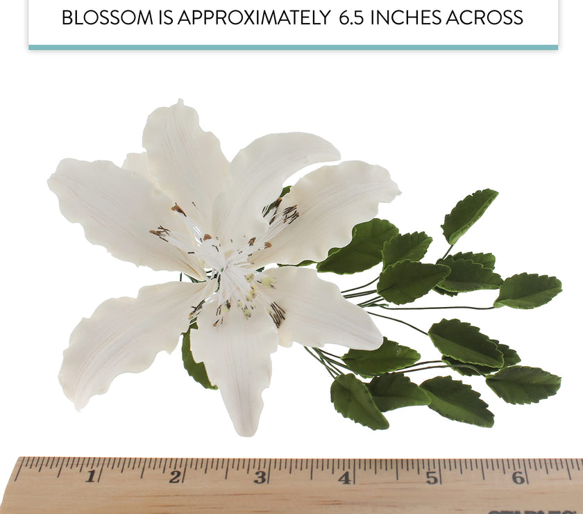 Sugar Lilies, Lily Flower Sprays, Cake Toppers by Global Sugar Art, White Shrine Lily Spray