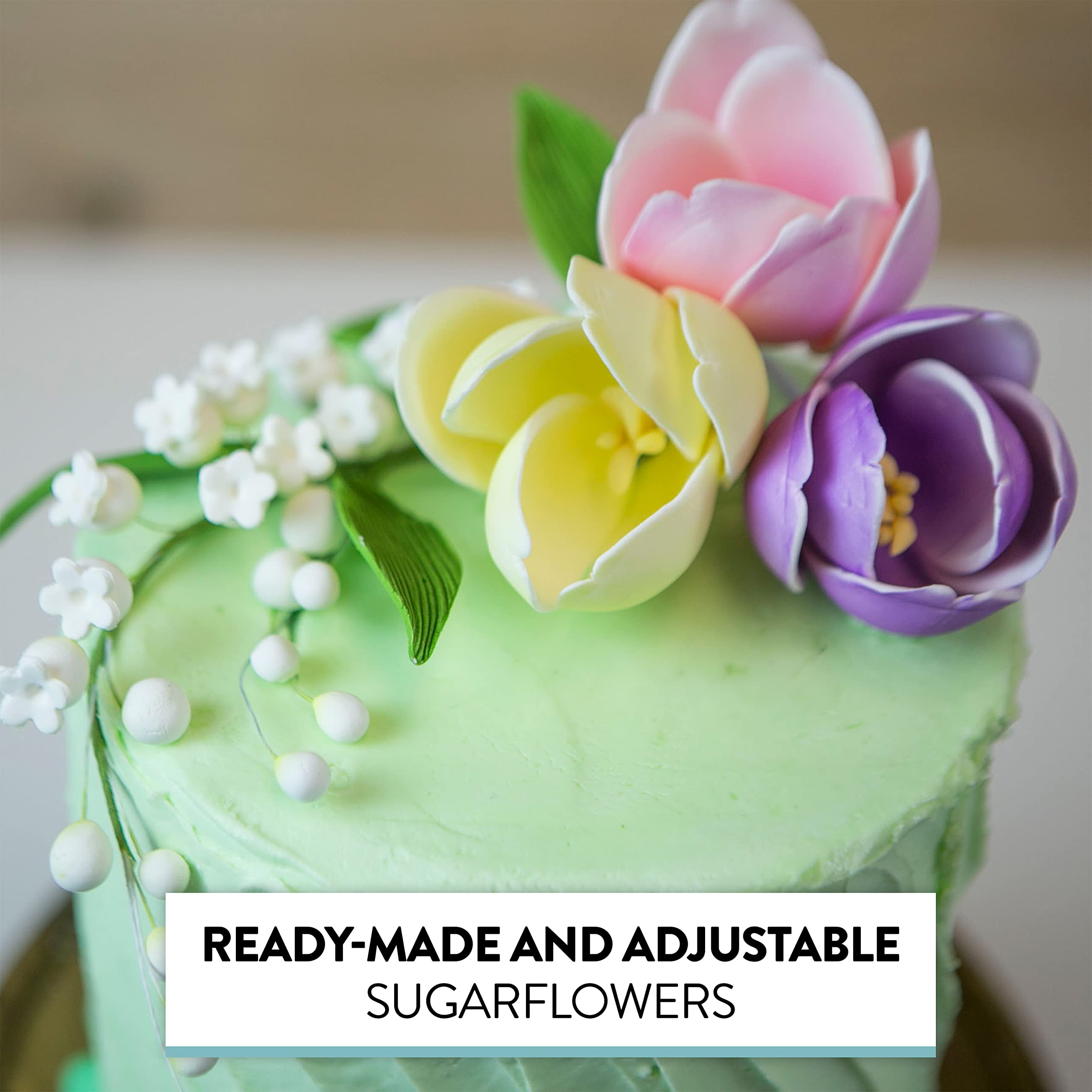 Tulip Sugar Flower Cake Decorations, by Global Sugar Art