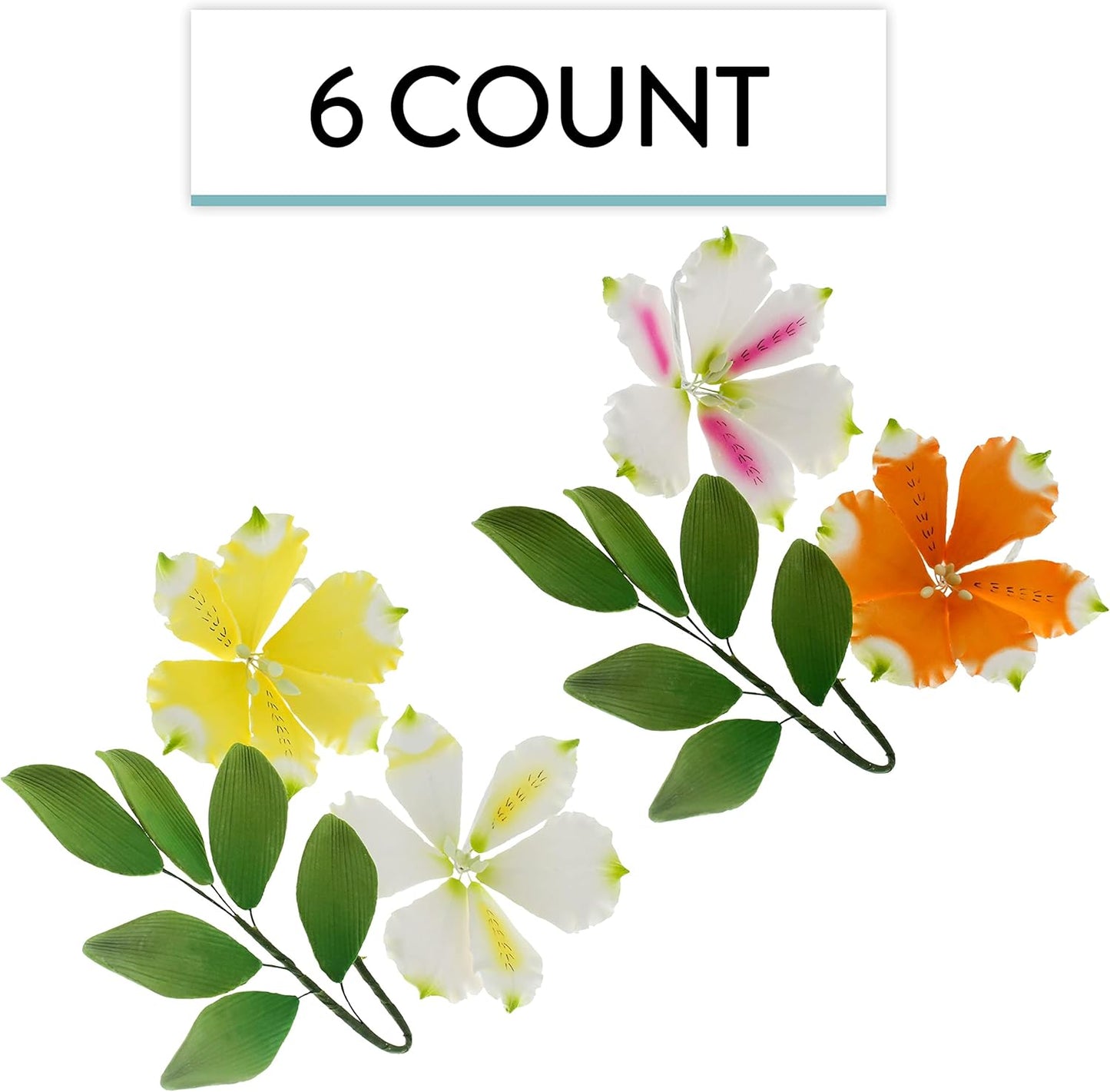 Alstroemeria with Leaves Kit, Assorted Colors, 6-Piece Set