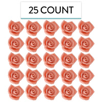 Peace Rose Sugar Flowers for Cake Decorating, by Global Sugar Art, Medium, Apricot