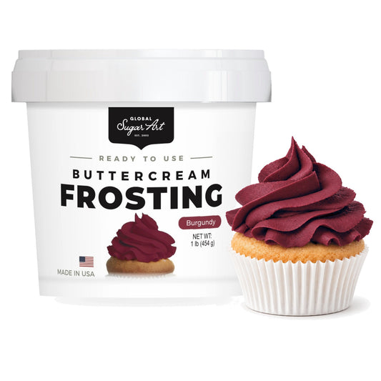 Global Sugar Art Burgundy Buttercream Frosting 16oz - image 1