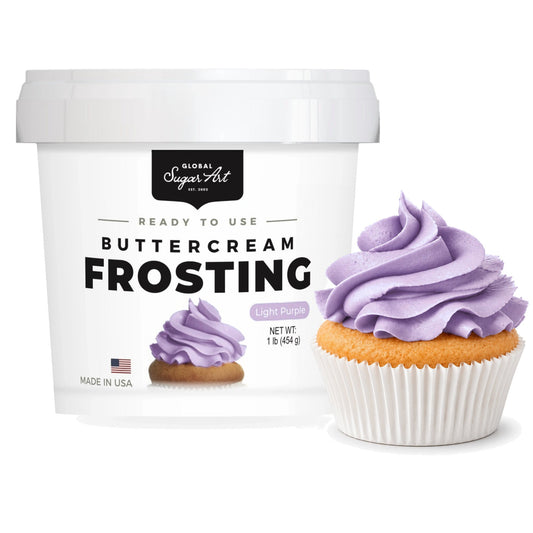 Global Sugar Art Light Purple Buttercream Frosting 16oz - image 1