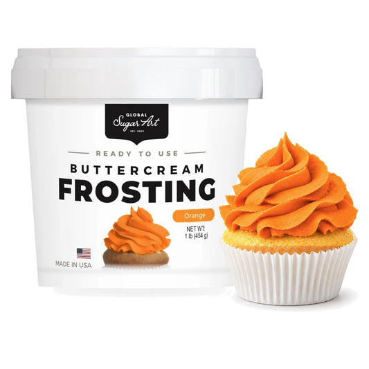 Global Sugar Art Orange Buttercream Frosting 16oz - image 1
