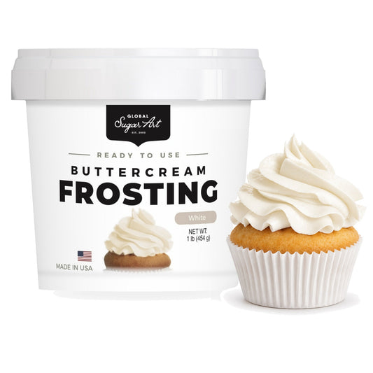 Global Sugar Art Pure White Buttercream Frosting 16oz - image 1