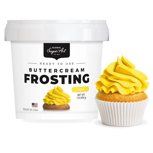 Global Sugar Art Yellow Buttercream Frosting 16oz - image 1