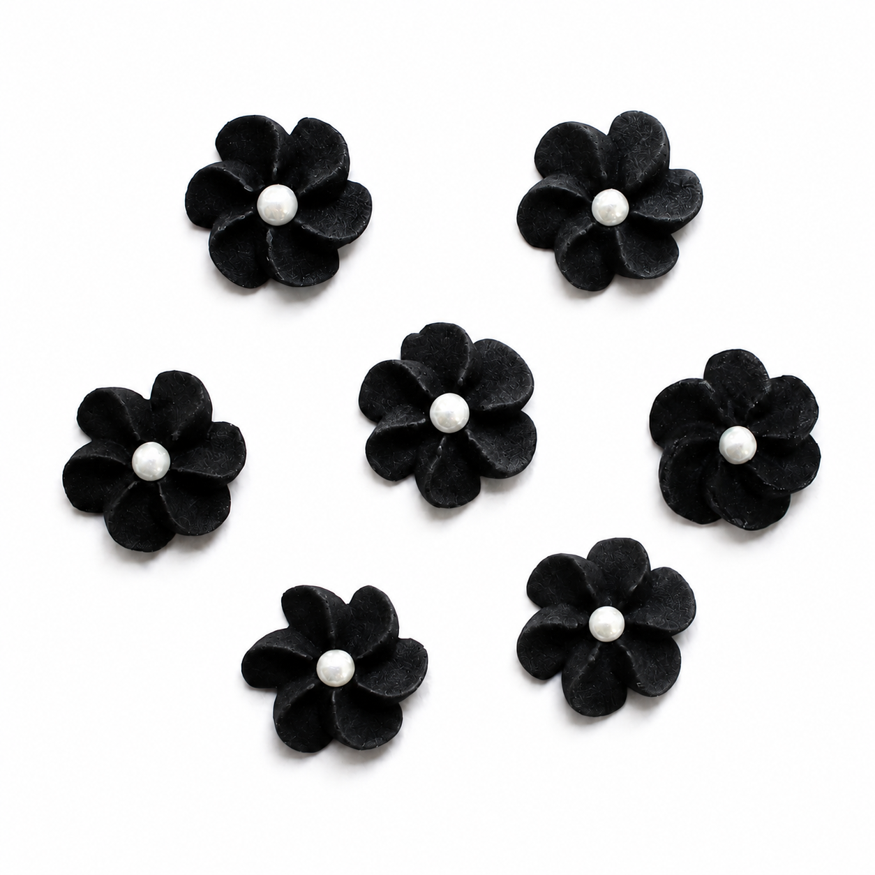Mini Black Edible Flowers with Pearls