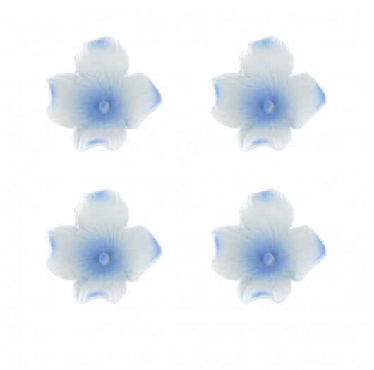 Blue Hydrangea Flowers, Unwired, 1-inch, 36 Count