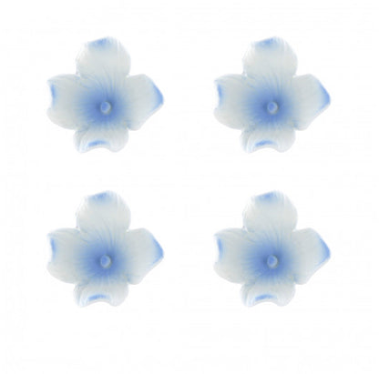 Blue Hydrangea Flowers, Unwired, 1-inch, 36 Count