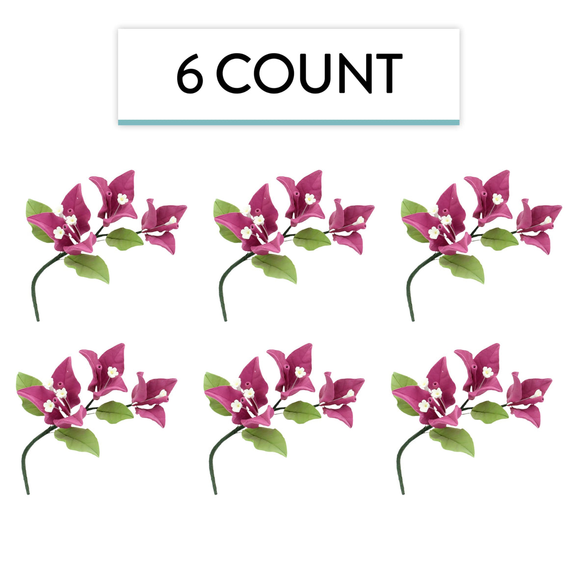 Bougainvillea Sugar Cake Flowers, Tropical Cake Decorations, by Global Sugar Art, Magenta