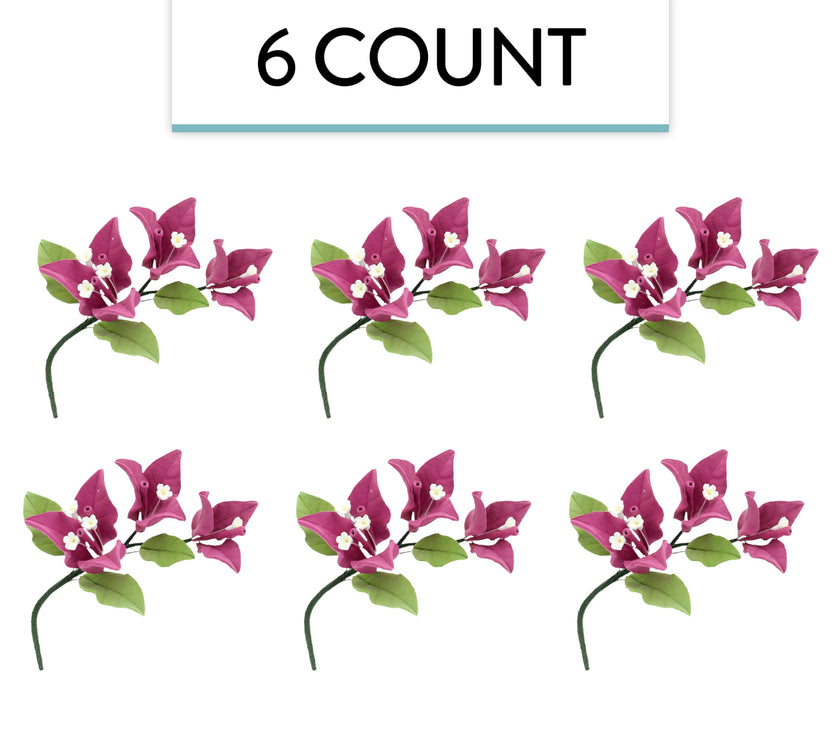 Bougainvillea Sugar Cake Flowers, Tropical Cake Decorations, by Global Sugar Art, Magenta