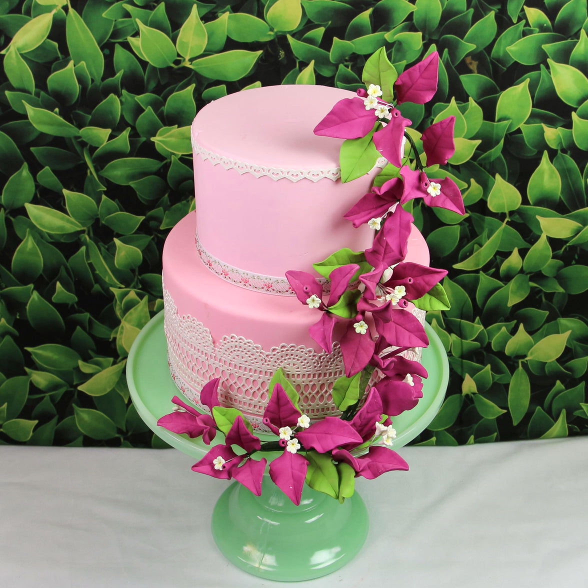 Bougainvillea Sugar Cake Flowers, Tropical Cake Decorations, by Global Sugar Art, Magenta