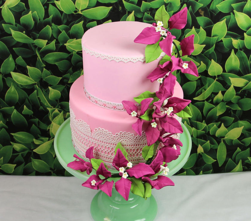Bougainvillea Sugar Cake Flowers, Tropical Cake Decorations, by Global Sugar Art, Magenta