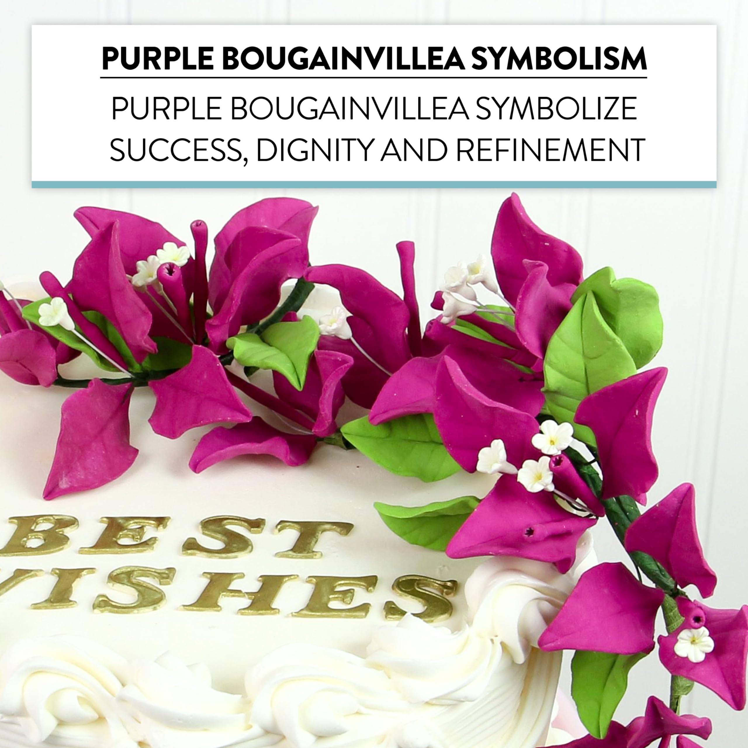 Bougainvillea Sugar Cake Flowers, Tropical Cake Decorations, by Global Sugar Art, Magenta