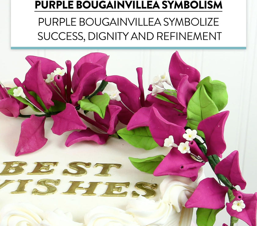 Bougainvillea Sugar Cake Flowers, Tropical Cake Decorations, by Global Sugar Art, Magenta