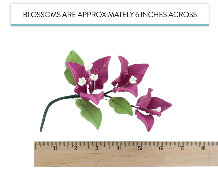 Bougainvillea Sugar Cake Flowers, Tropical Cake Decorations, by Global Sugar Art, Magenta