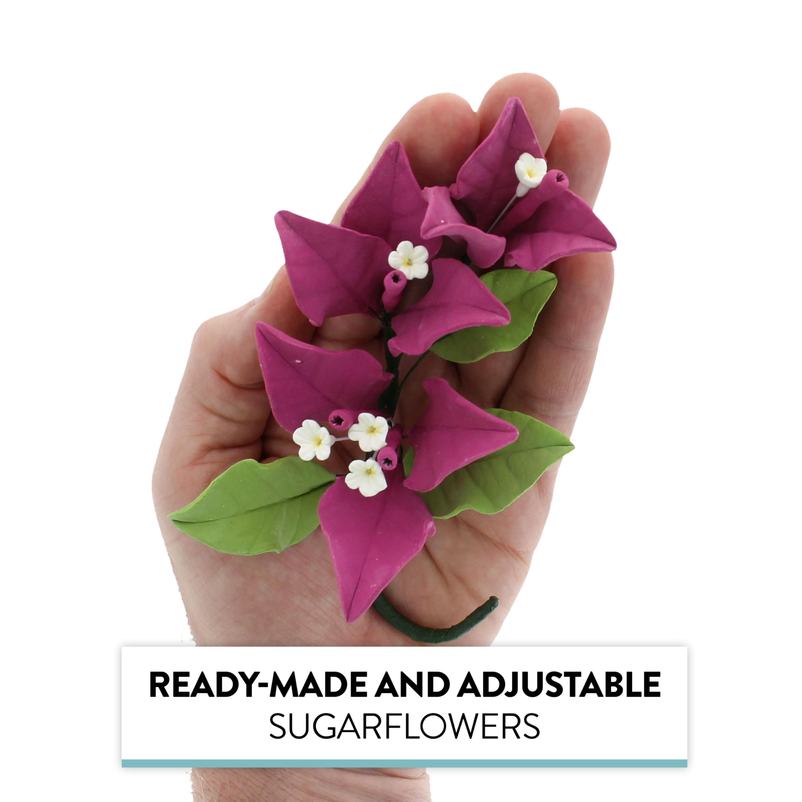 Bougainvillea Sugar Cake Flowers, Tropical Cake Decorations, by Global Sugar Art, Magenta