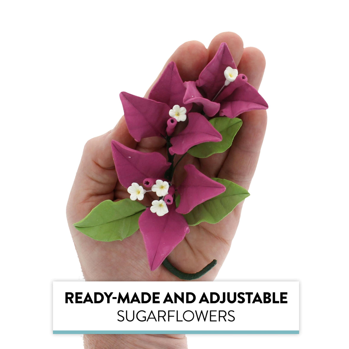 Bougainvillea Sugar Cake Flowers, Tropical Cake Decorations, by Global Sugar Art, Magenta