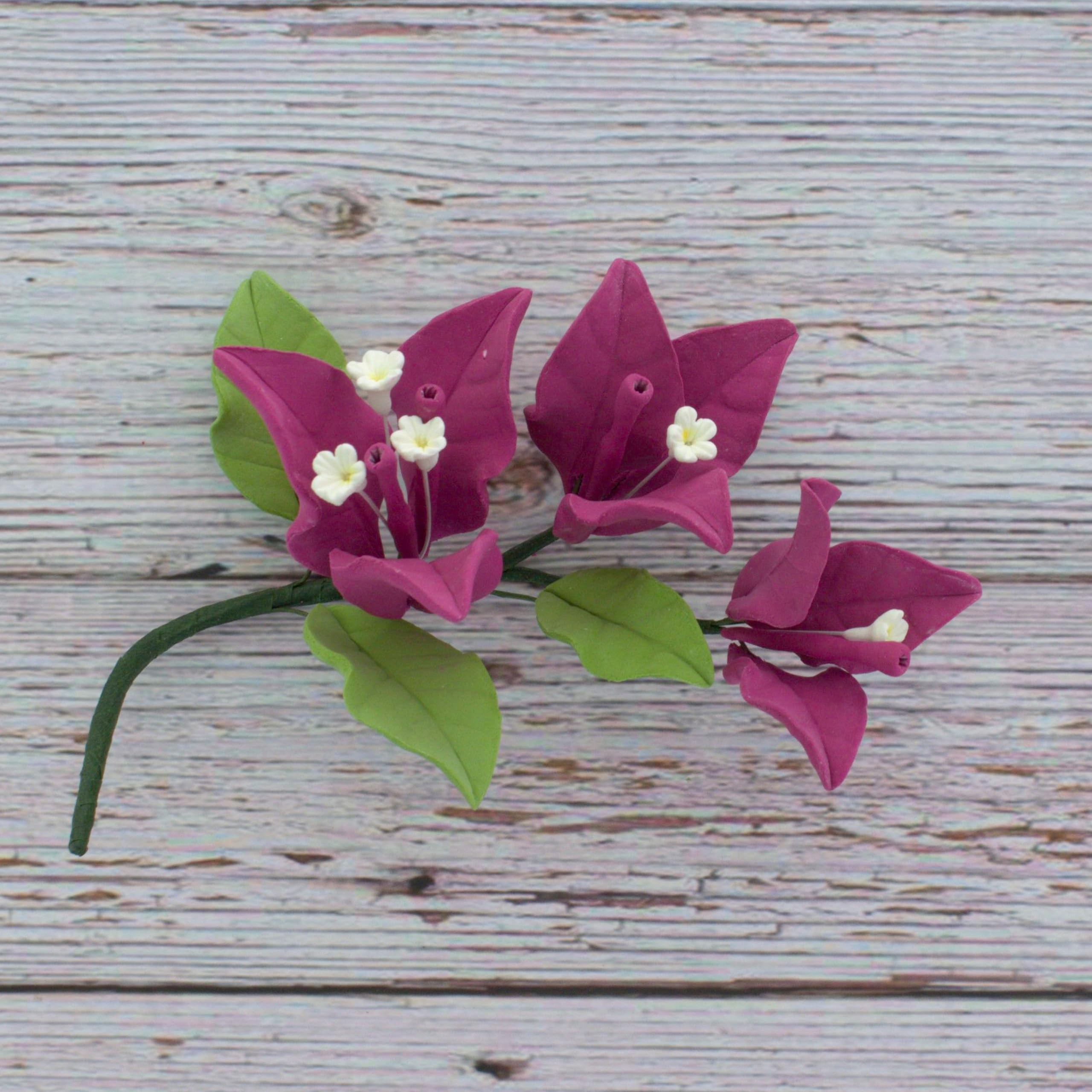 Bougainvillea Sugar Cake Flowers, Tropical Cake Decorations, by Global Sugar Art, Magenta