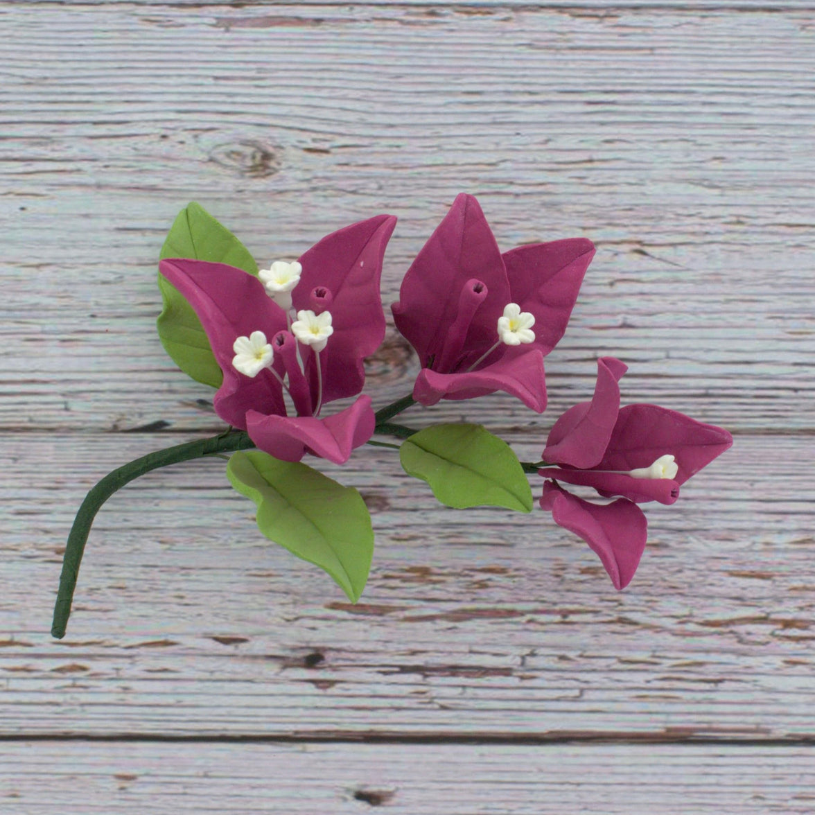 Bougainvillea Sugar Cake Flowers, Tropical Cake Decorations, by Global Sugar Art, Magenta