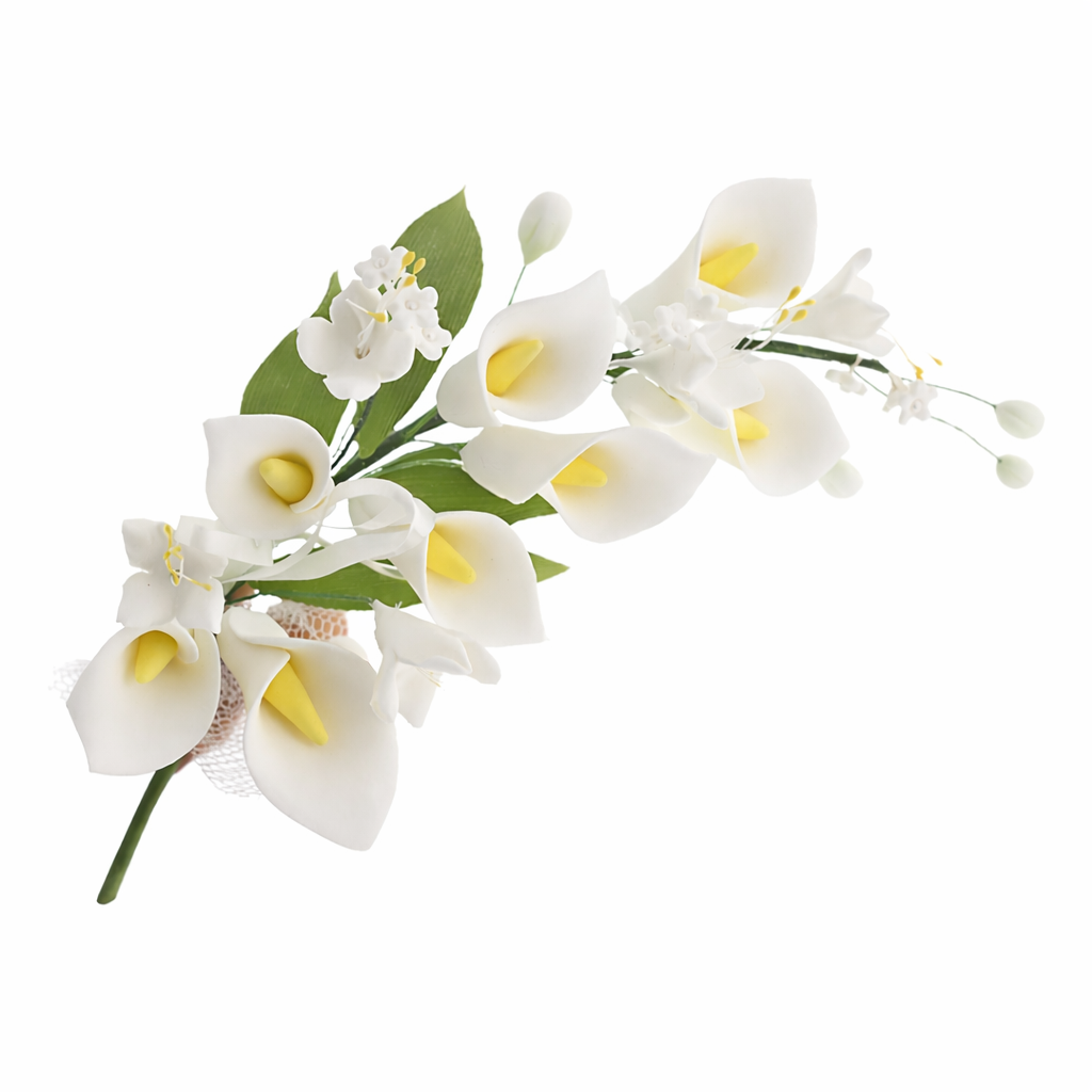 Sugar Lilies, Lily Flower Sprays, Cake Toppers by Global Sugar Art, Calla Lily Cascade Spray
