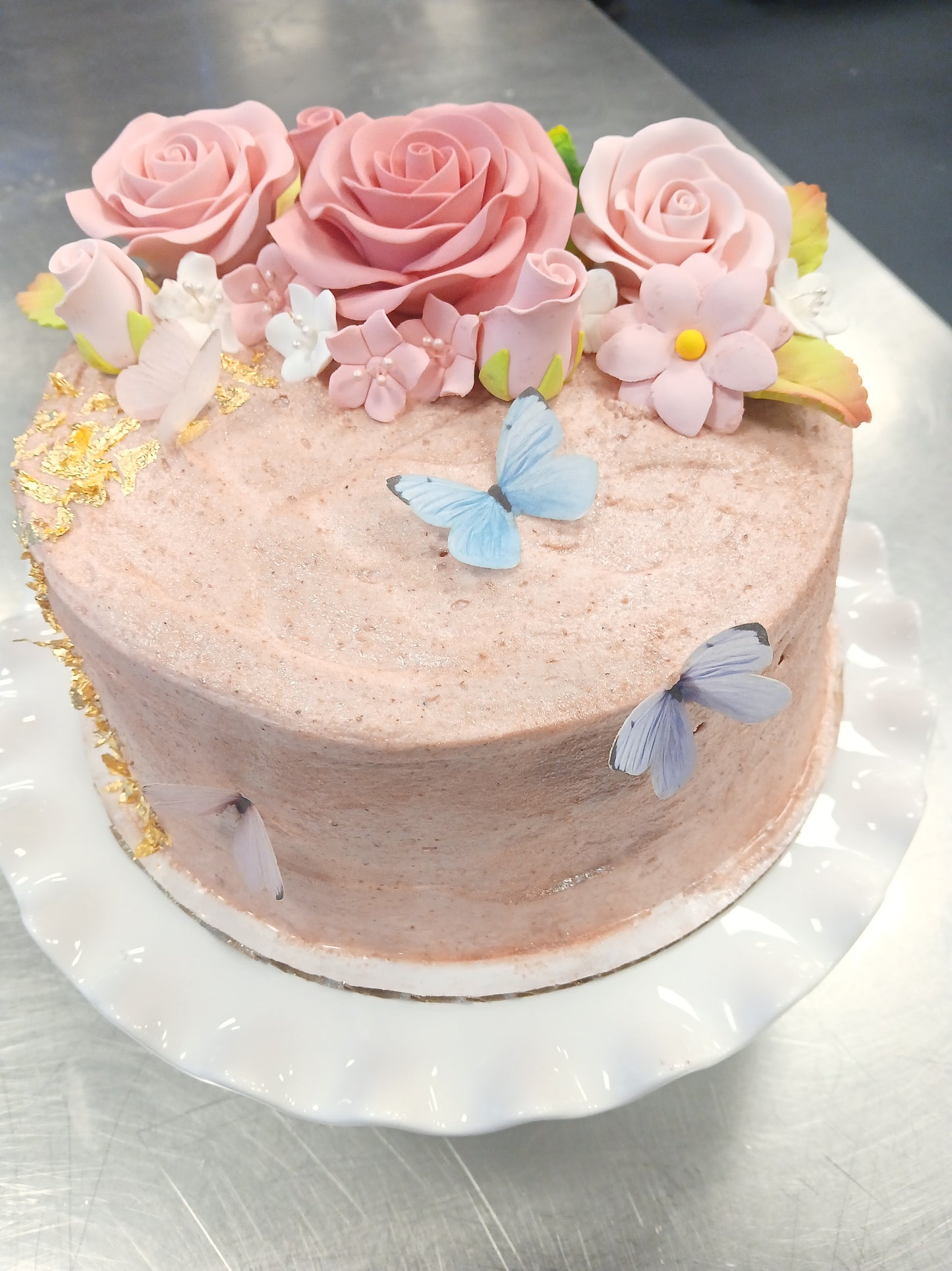 Mini Pink Blossoms with Pearl Stamens