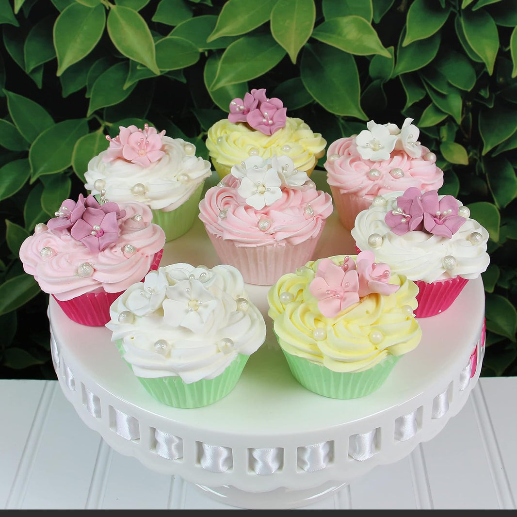 Global Sugar Art Blossom Sugar Cake Flowers with Pearl Stamens, Dusty Rose, by Chef Alan Tetreault