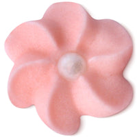 Pink Royal Icing Drop Flowers with Pearl Centers