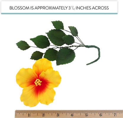 Hawaiian Hibiscus with Leaf Sprays Kit, Assorted Colors, 5 Count