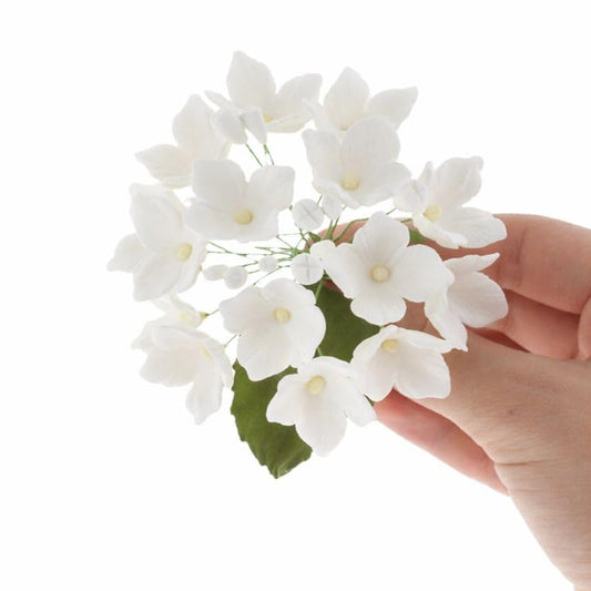White Hydrangea Blossom Spray, 4 Count