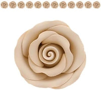 Premium Roses for Decorating Cakes and Cupcakes, by Global Sugar Art, Medium, Ivory