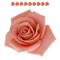 Peace Rose Sugar Flowers for Cake Decorating, by Global Sugar Art, Large, Apricot