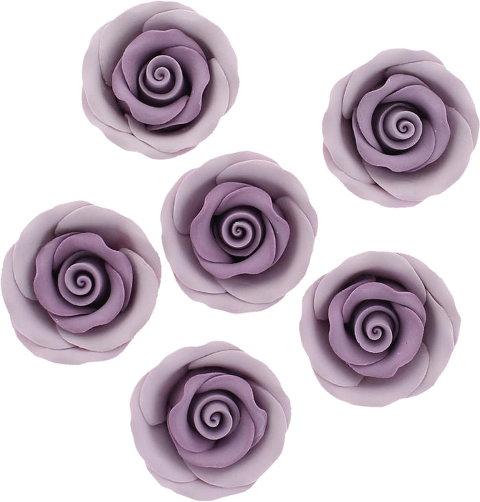 Premium Roses for Decorating Cakes and Cupcakes, by Global Sugar Art, Medium, Lavender