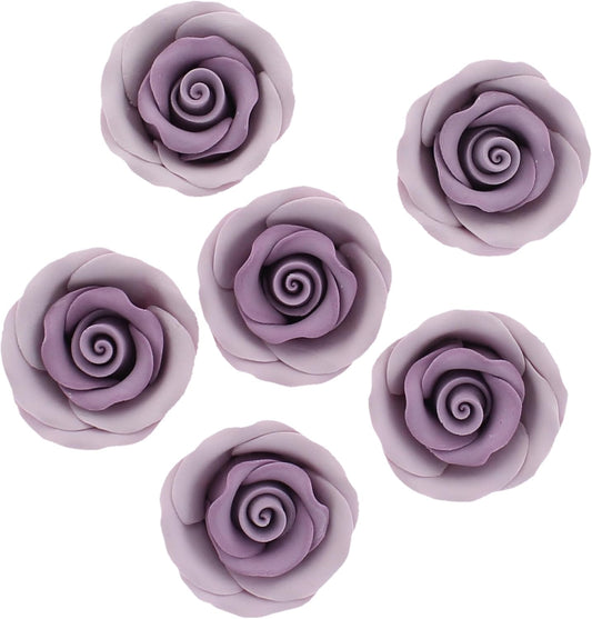 Lavender Edible Roses, Premium, 1.5-inch, 12 Count