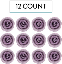 Premium Roses for Decorating Cakes and Cupcakes, by Global Sugar Art, Medium, Lavender
