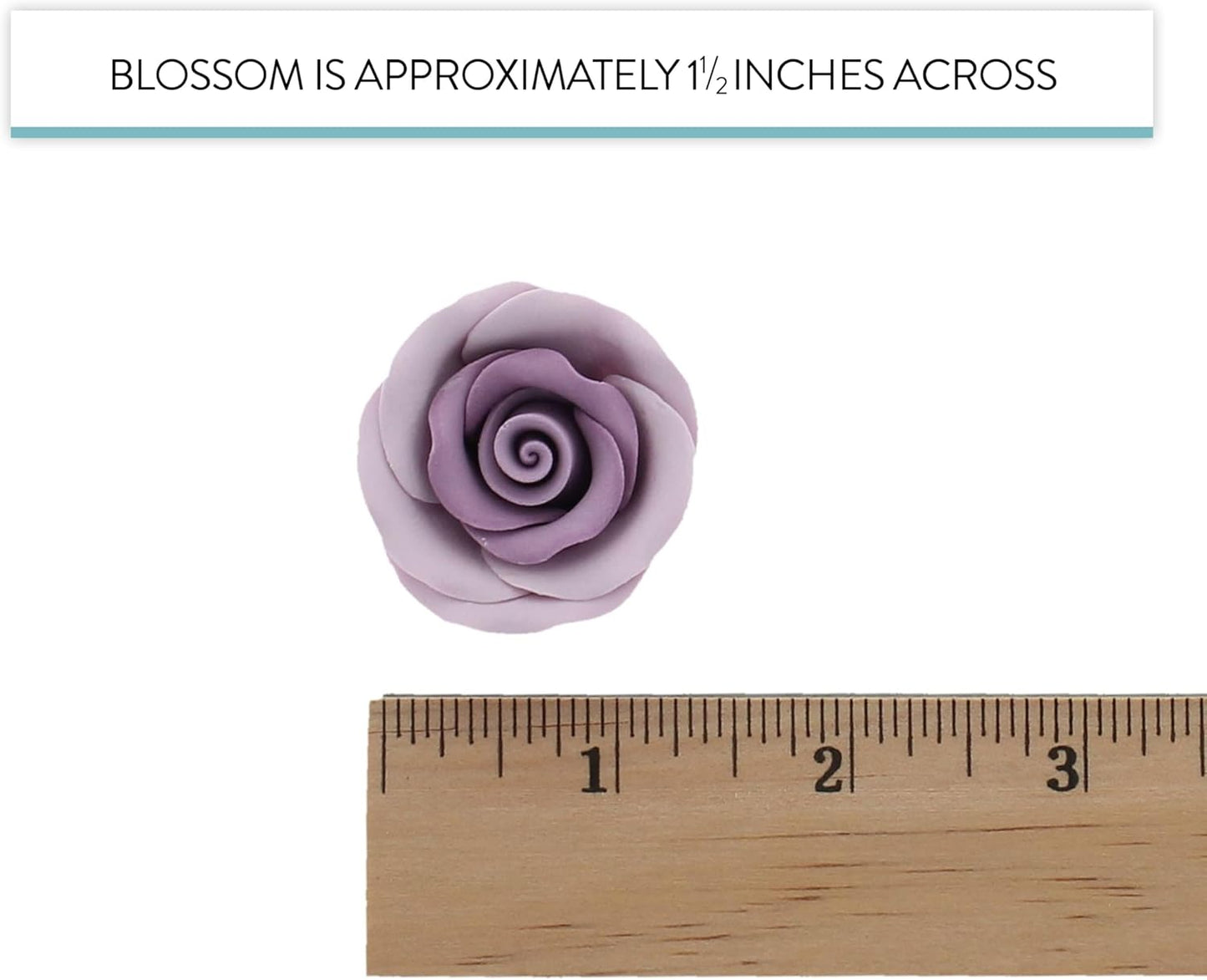 Lavender Edible Roses, Premium, 1.5-inch, 12 Count