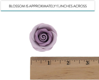 Lavender Edible Roses, Premium, 1.5-inch, 12 Count