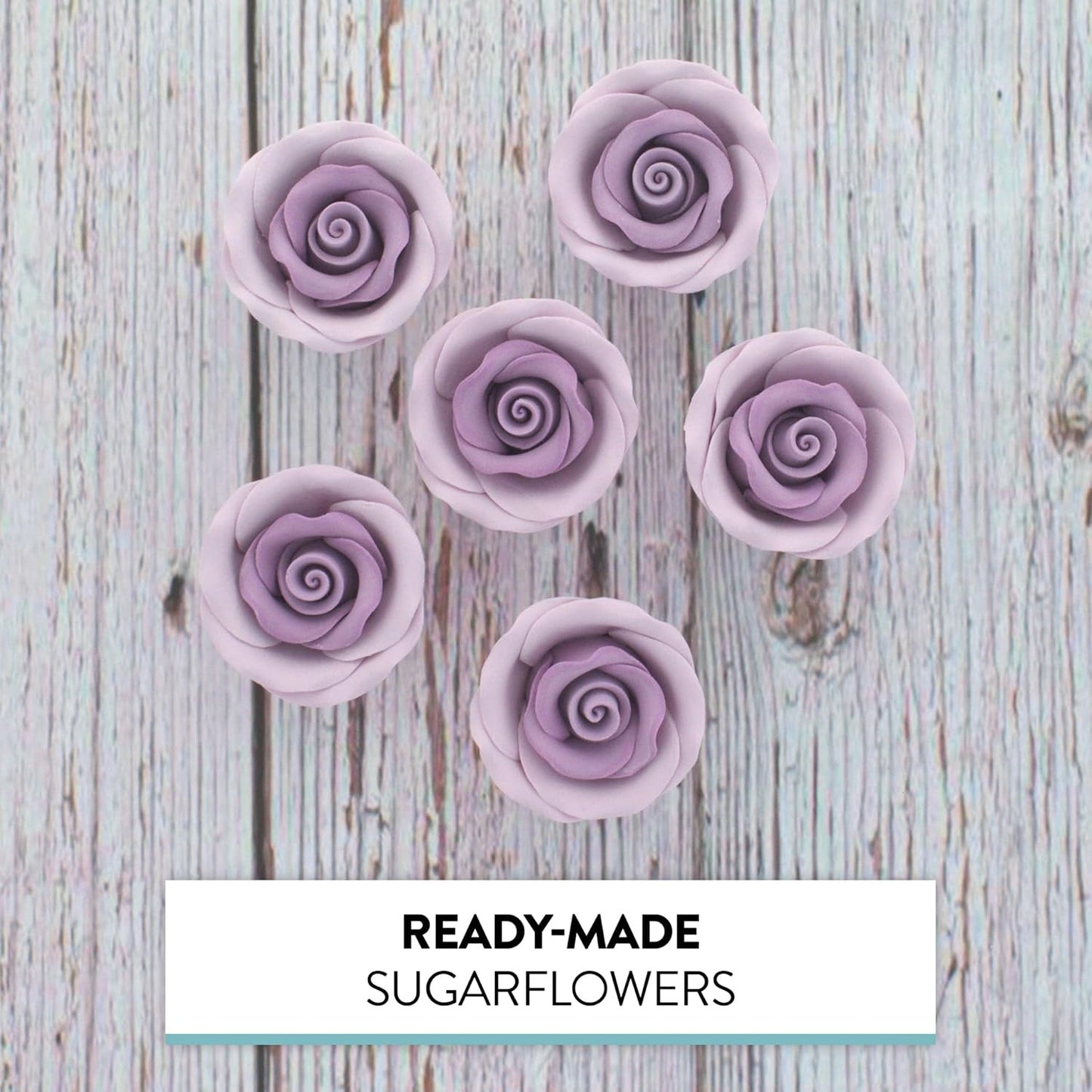 Lavender Edible Roses, Premium, 1.5-inch, 12 Count