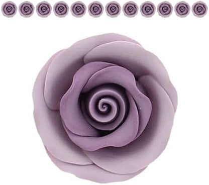 Lavender Edible Roses, Premium, 1.5-inch, 12 Count
