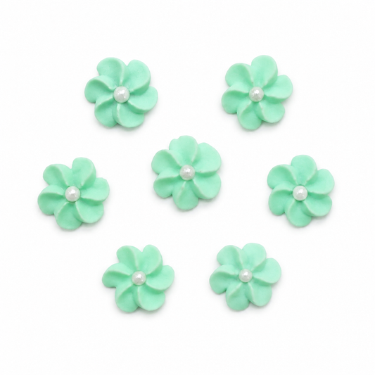 Mini Mint Green Edible Flowers with Pearls