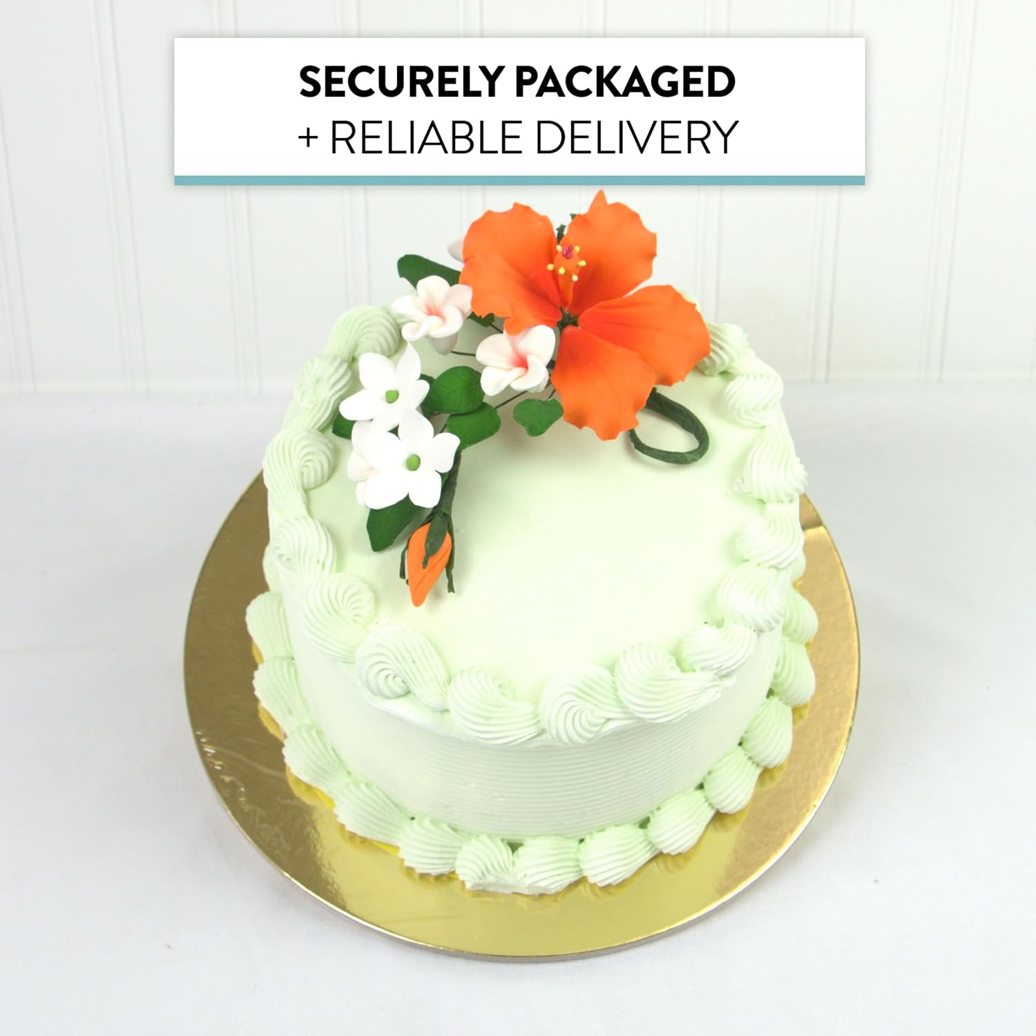 Premium Hibiscus Sugar Flower Sprays by Global Sugar Art, Orange