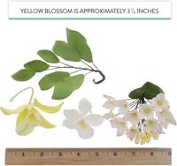 Orchid Sugar Cake Flower Sprays, Summer Orchid Mix with Leaves, by Global Sugar Art, 6 Count