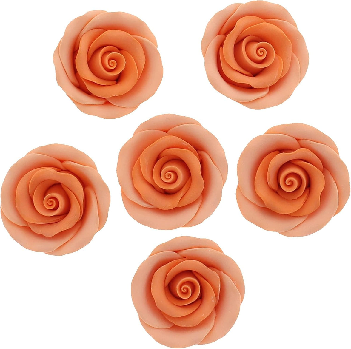 Premium Roses for Decorating Cakes and Cupcakes, by Global Sugar Art, Medium, Peach