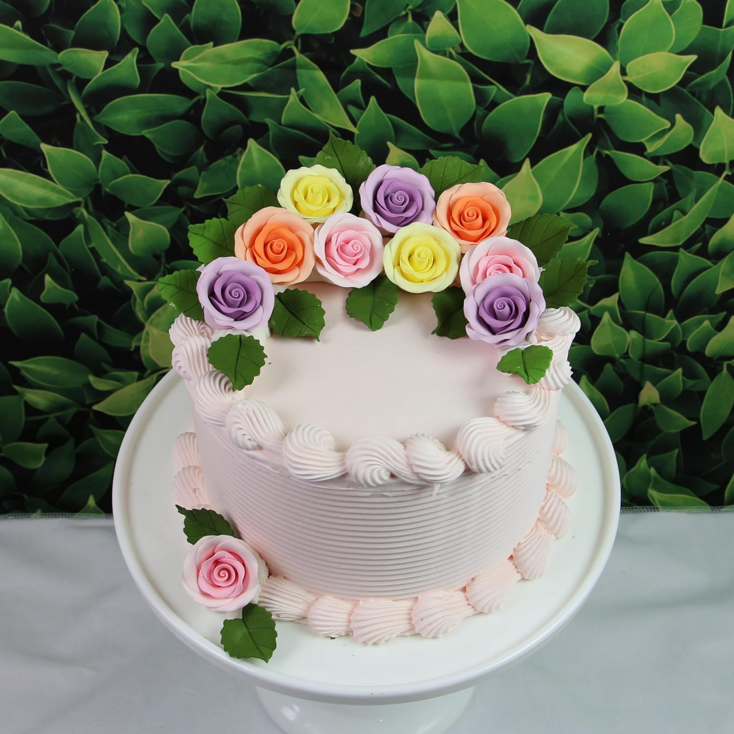 Premium Roses for Decorating Cakes and Cupcakes, by Global Sugar Art, Medium, Peach