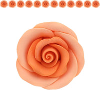 Premium Roses for Decorating Cakes and Cupcakes, by Global Sugar Art, Medium, Peach